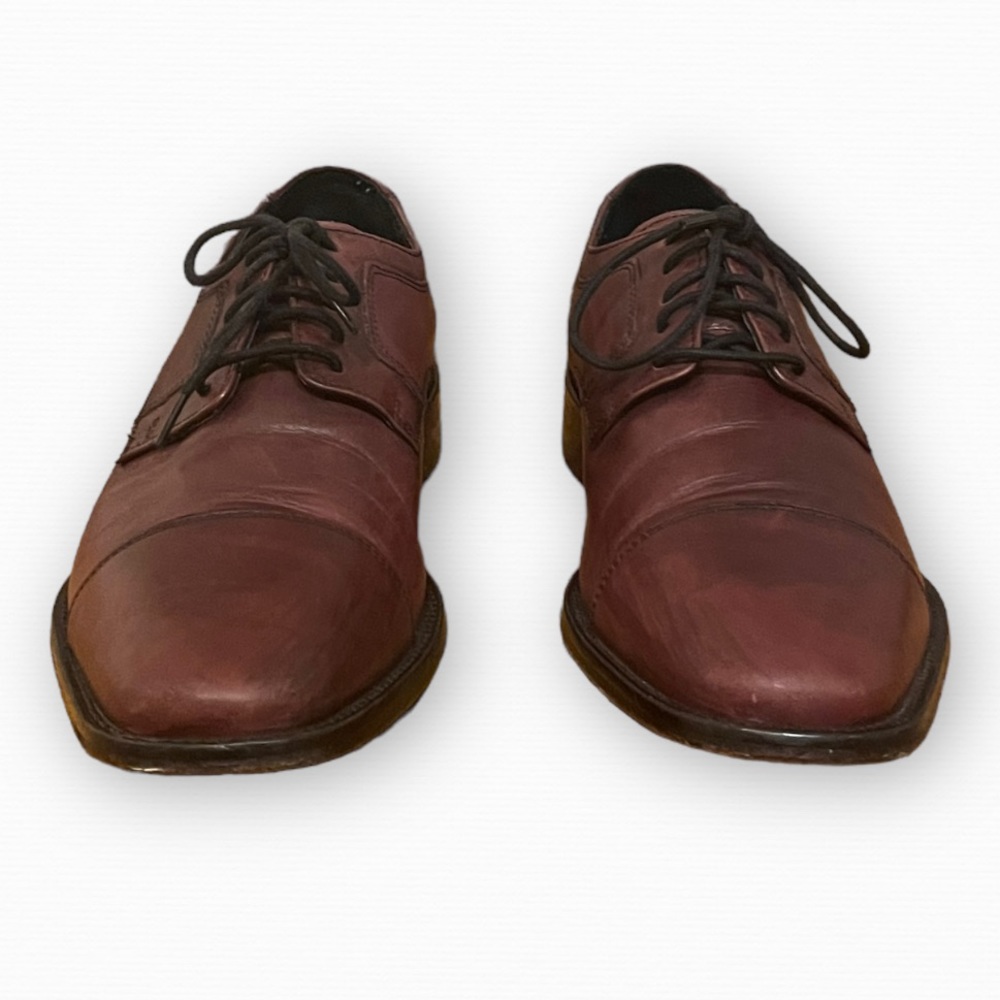 Johnston & Murphy Novick Brown Cap Toe Lace Up Oxford Shoes Size 9 - Picture 4 of 9